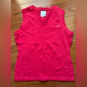 NWOT Hot Pink Nike V-Neck Sleeveless Top - size small